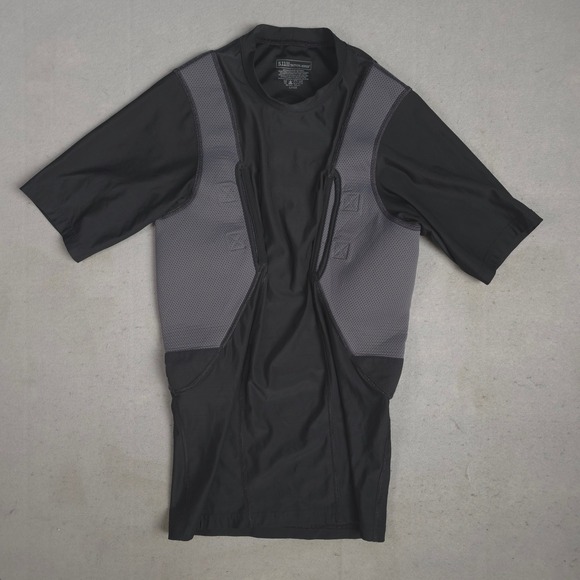 5.11 Tactical concealment Shirt Hidden Pockets Compression Base‎ Layer Large - Picture 1 of 5
